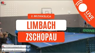 LIVE Tischtennis LIMBACH vs ZSCHOPAU 2 Bezirksliga Chemnitz 2425 [upl. by Nylde]