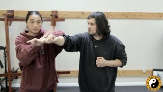 Wing Chun Mook Yan Jong  Complex Training Technique Wooden Dummy Drill [upl. by Mcdade114]