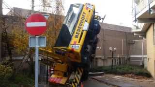 Crane Fail The Netherlands  Wypadek Dźwigu Holandia  Spiering Kraan Omgevallen In Nieuwegein [upl. by Juli]