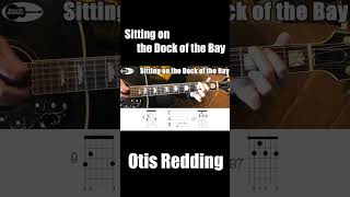 Sitting on the Dock of the Bay Otis Redding Guitar Chords Shorts [upl. by Merralee]