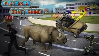 Crazy Rhino Attack 3D  Android Gameplay HD [upl. by Puduns]