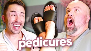 Men Try Professional Pedicures for the First Time  BABY GENDER REVEAL [upl. by Gianna]