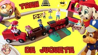 Paw Patrol  El TREN de los JUGUETES de la patrulla canina en español [upl. by Trebmal]