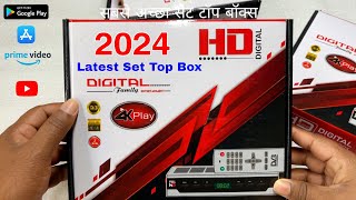 2024 Latest Set Top Box  New Best Set Top Box for DD Free Dish Free Dish Box Unboxing [upl. by Alegre]