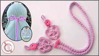 Kalung  Konektor Masker Rajut Motif Bintang 2 in 1  Crochet Mask Strap  Ear Saver for Beginner [upl. by Eisen168]