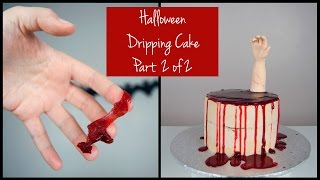 Creepy Bloody Dripping Cake Part 2 of 2  Edible blood for cakes amp costumes [upl. by Carmela]