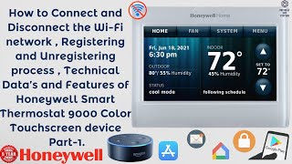 Honeywell Smart Thermostat 9000 Color Touchscreen device Overview [upl. by Walcott]