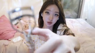 ASMR Doing Your Makeup Fast and Aggressive No Talking [upl. by Arataj]