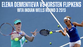 ELENA DEMENTIEVA VS KIRSTEN FLIPKENS  2010 WTA INDIAN WELLS ROUND 3 [upl. by Agle]