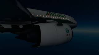 FS 2020 Last Alitalia flight Cagliari LIEE  Roma Fiumicino LIRF ILS34R [upl. by Camille]