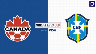 HIGHLIGHTS CanWNT vs Brazil in 2024 SheBelieves Cup [upl. by Alitta]