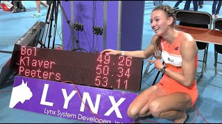 Femke BOL 4926 WORLD RECORD 400M  Dutch Championships Indoor 2023 [upl. by Haraj]