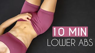 10 MIN LOWER ABS WORKOUT No Equipment Lower Belly Burn Intense [upl. by Hentrich]