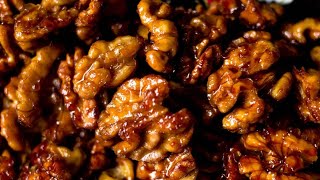 Caramelized Walnuts RecipeJaggery coated walnutscandid walnuts recipehealthy recipe viralvideo [upl. by Eirhtug]