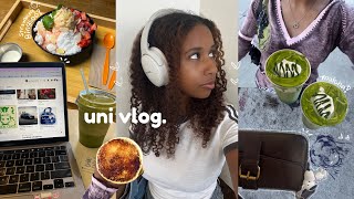 productive uni vlog 📓 cafe study dates study vlog new gym era campus life [upl. by Siblee]