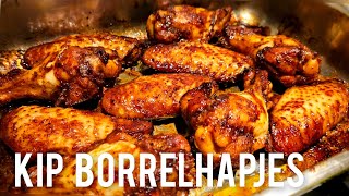 Kip borrelhapjes recept voor de kerstdagenchicken wings snacks recipe for Christmas [upl. by Keraj]