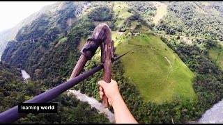 Revisiting Colombia’s dangerous and dizzying zipline to school Learning World S5E13 part 12 [upl. by Ulla]