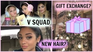 V SQUAD gift exchange NEW HAIR haul amp more [upl. by Leeann9]