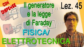 Lez 45 Il generatore e la legge di Faraday – prof Donato DAlessandro con 400 pagine di dispense [upl. by Hu]