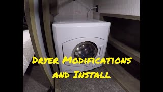 Dryer installation and Modifications in Sabre 38DBQ Part 1 [upl. by Nylednarb]