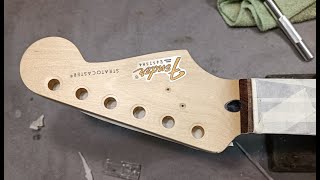 How to Apply Headstock Decal [upl. by Aicital900]