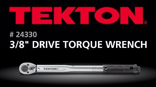 How to use the TEKTON 24330 38 in Drive Click Torque Wrench [upl. by Vasilek]