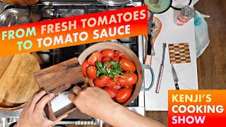 Easy to Make Red Sauce From Fresh Summer Tomatoes  Kenjis Cooking Show [upl. by Ball]