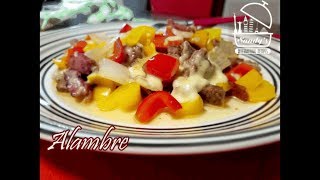 Alambre mexicano delicioso │How to make quotalambrequot Mexican Food│Sandys International Recipes [upl. by Watts]