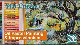 Oil Pastel Landscape  Impressionist [upl. by Trista]