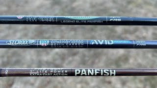 St Croix Panfish Rods Panfish vs Avid vs Legend Elite [upl. by Bethezel192]