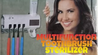 Unboxing  PunchedFree  Toothbrush Sterilizer  Toothpaste Dispenser AutoToothpaste SolarPowered [upl. by Goeselt]