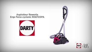 Aspirateur Rowenta Ergo Force Cyclonic RO6723PA  démonstration Darty [upl. by Menides]