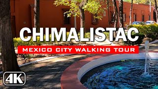 Colonia Chimalistac 🇲🇽 Ciudad de México  4K Walking Tour [upl. by Ariak516]