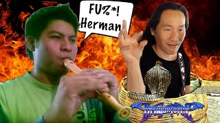 DragonForce Reaction Insane Flute Cover of Through the Fire and Flames  Herman Li Reacts on Twitch [upl. by Bab]