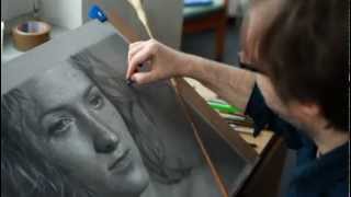 Drawing Hiperrealistic Face in Pencil [upl. by Adlog]