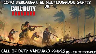 COMO JUGAR EL MULTIJUGADOR DE CALL OF DUTY VANGUARD GRATIS EN PS4 Y PS5  Marianowar [upl. by Gerbold]