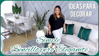 IDEAS PARA DECORAR LA SALA Y EL COMEDOR EN TONES NEUTRALES Y VERDE 🌿 DECORANDO CON SHEIN [upl. by Green]