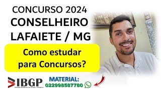 CONCURSO MUNICÍPIO CONSELHEIRO LAFAIETE MG 2024  IBGP  Como estudar para concurso 2024 ibgp [upl. by Kimbell545]