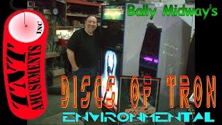 928 Bally Midway DISCS OF TRON Rare ENVIRONMENTAL Arcade Video Game TNT Amusements [upl. by Wiburg]