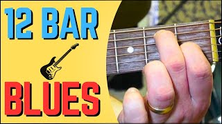 12 BAR BLUES ACOUSTIC GUITAR LESSON  BLUES GUITAR CHORDS TUTORIAL [upl. by Ko]