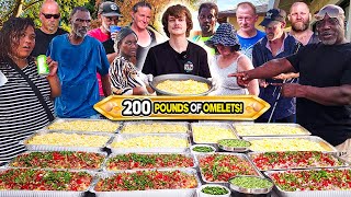 Cooking 200 Pounds Of Omelets For The Homeless [upl. by Aicineohp]