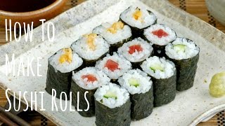 How To Make Sushi Rolls Hosomaki Recipe 細巻きの作り方 （レシピ） [upl. by Anale]