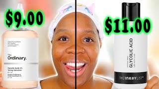 The Ordinary Glycolic Acid 7 Toning Solution vs THE INKEY LIST Glycolic Acid Exfoliating Toner [upl. by Zetrac]