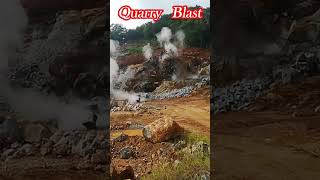 Rock quarry blasting methods  Quarrying  Quarry  Rock blasting  blasting  Explosives shorts [upl. by Ikim42]