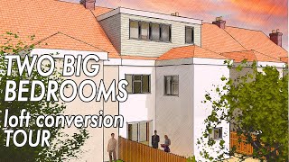 Loft Conversions UK Tour of 2 BEDROOM LOFT CONVERSION [upl. by Sreip]