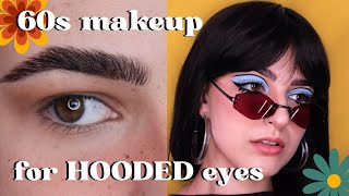 how to do 60s makeup for hooded eyes  in depth makeup tutorial [upl. by Suivatnad351]