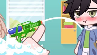 sprays water from a watergun  gacha club  gacha life  gacha Read description [upl. by Annhej]