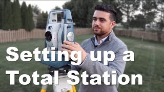 Setting up a Survey Total Station [upl. by Noirret]