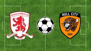 Middlesbrough vs Hull City  EFL Championship 202324  Football Simulation PES 21 [upl. by Kip]