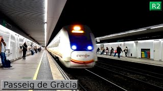 Passeig de Gràcia R2  Rodalies Barcelona  Renfe 449  450  470  Civia [upl. by Litton]